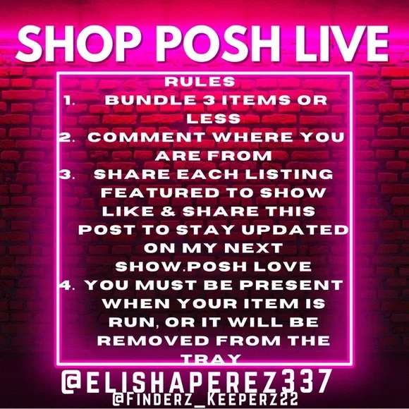 COPY - Poshmark Live CHECK IN Wednesday MARCH 21 @ 8pm EST 🌸 anything goes 🌸 - Picture 2 of 14